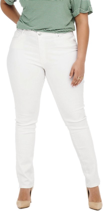 Only Laola Slim Azg270 Jeans Met Hoge Taille Wit 46 / 32 Vrouw