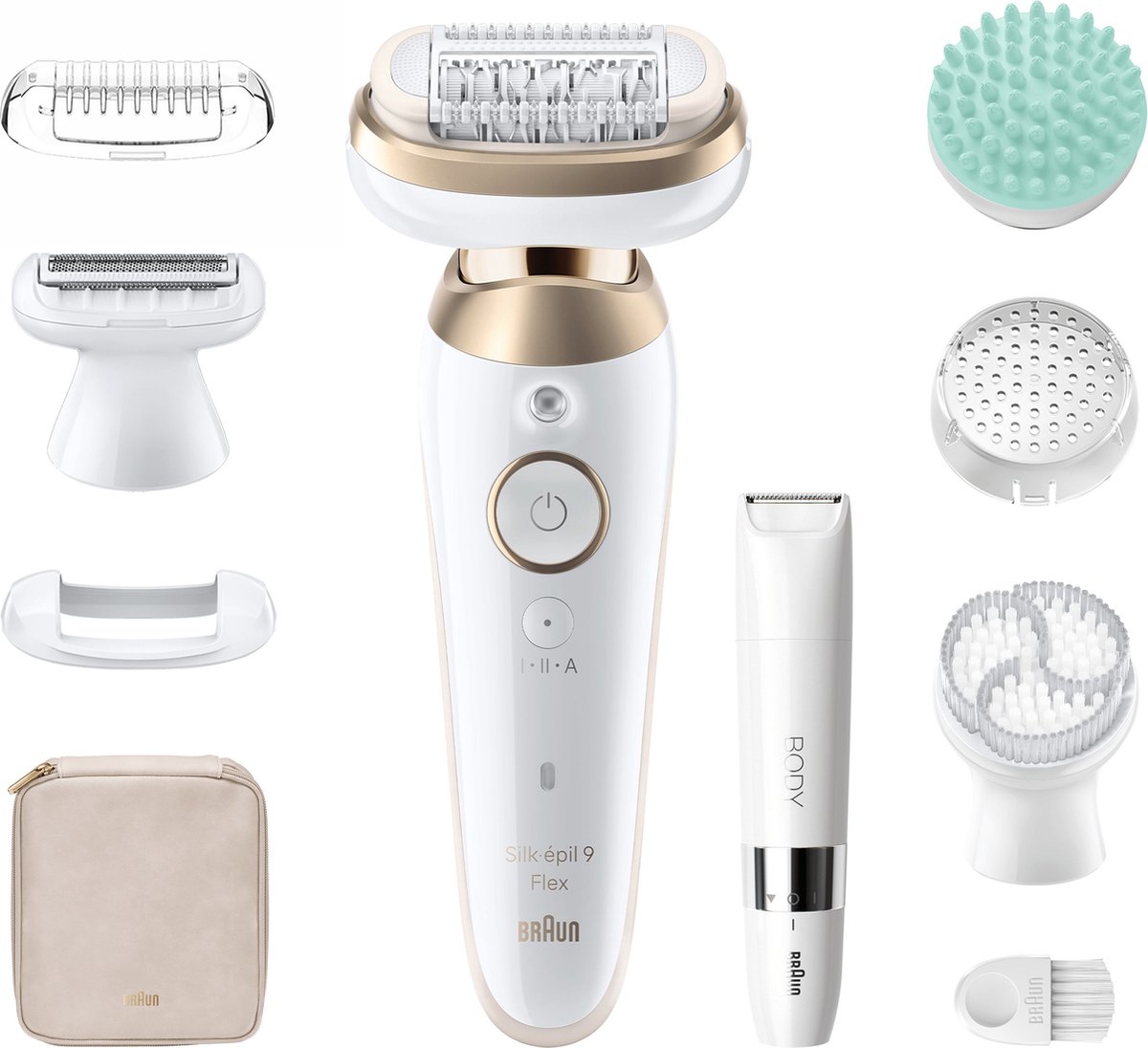 Braun Silk·épil 9 Flex SkinSpa - Epilator Voor Eenvoudig Ontharen - 9-481 3D - Wit/goud