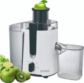 Royalty Line® PJ7613 Slowjuicer - Sapcentrifuge voor Groenten & Fruit - Juicer met 600 ml Sapbeker en 1 Liter Pulpreservoir - 3 Snelheden - 450W - Wit