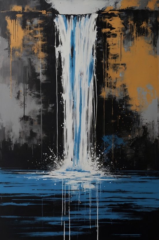 Giallobus - Schilderijen - Banksy - Kind opent het gordijn - Premium weefgetouw canvas met hoge dikte - 70x50 - Klaar om op te hangen - Moderne schilderijen voor thuis