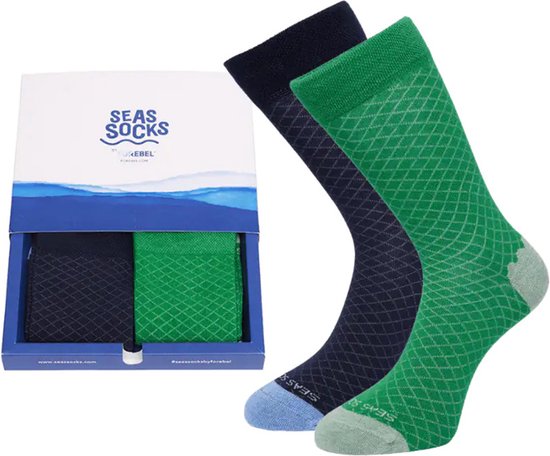 Seas Socks heren giftbox 2P sokken coralia multi - 41-46