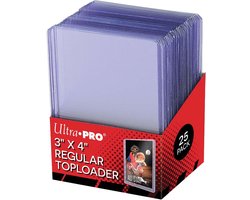 foto van Ultra Pro Regular Toploader 3x4 - 76,2 x101,6mm - 25 stuks