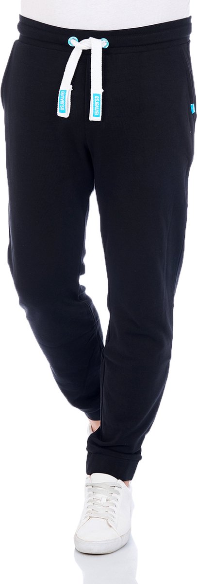 riverso Heren Joggingbroek RIVLino regular/straight Zwart 4XL Volwassenen Sweatpants / Sweatbroek