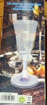 Champagne Glas Kunststof met 7 kleuren Ledverlichting - 23 x 9 cm