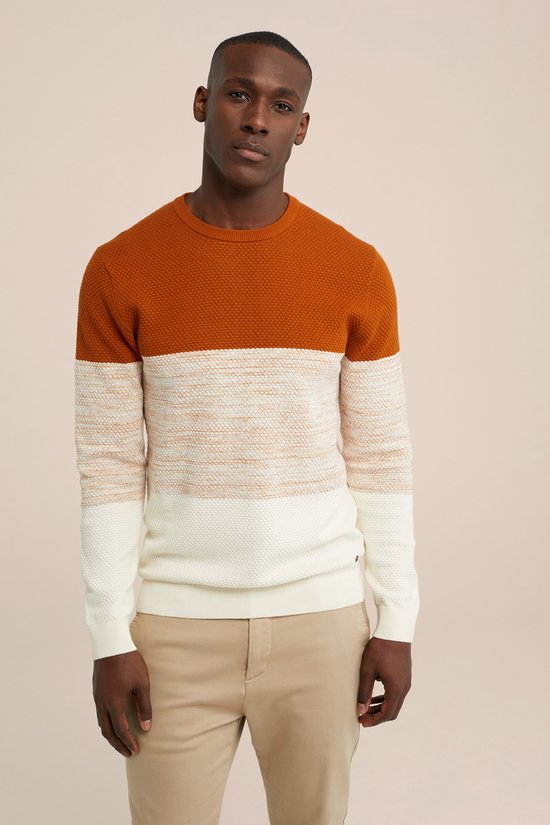 WE Fashion Pull homme avec color block