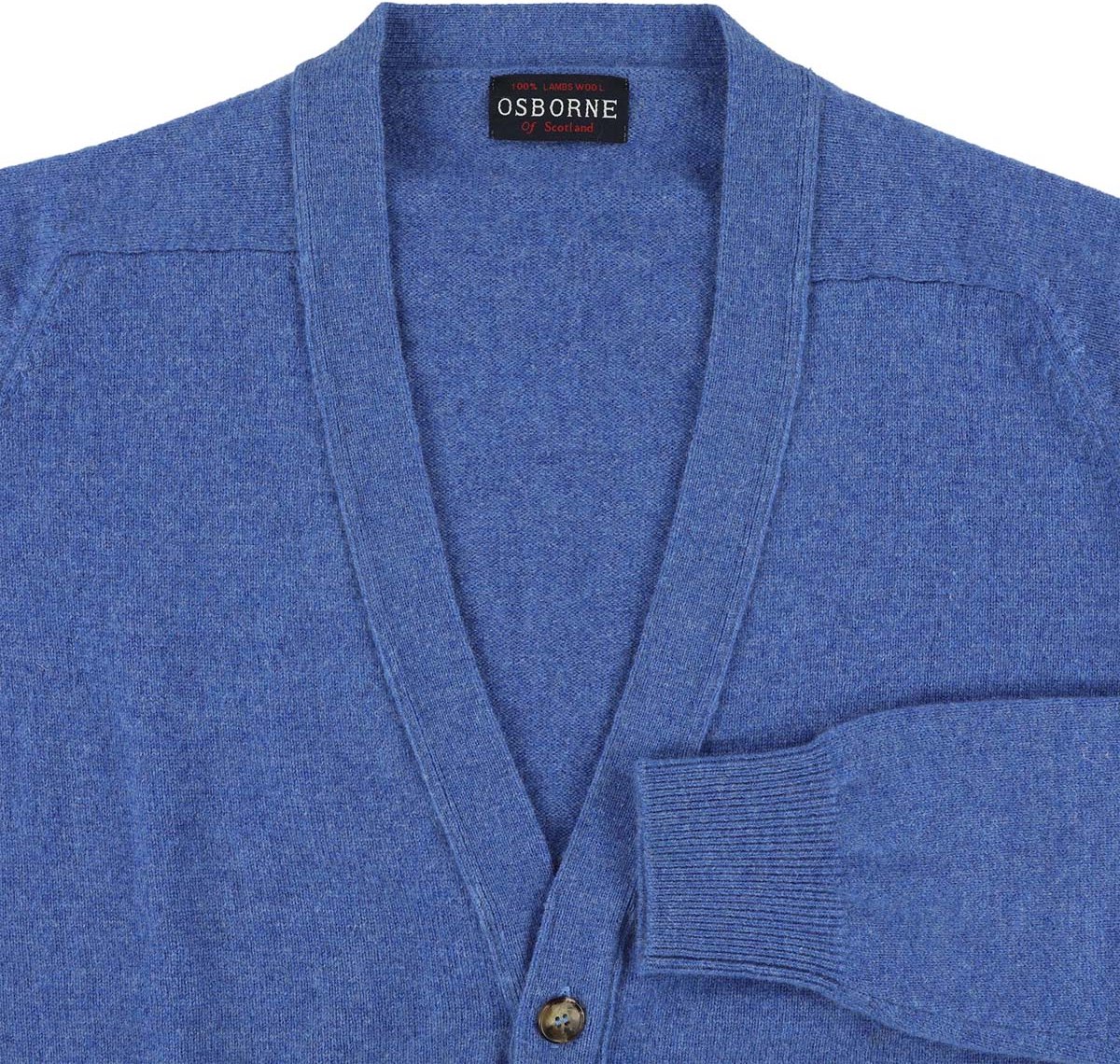 Osborne Knitwear Cardigan met knopen - Lamswol - River - L