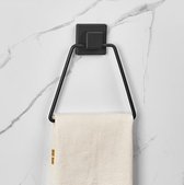 Orsa home - Driehoek Handdoekring Zwart - Handdoekrek - Badkamer Accessoires - Eenvoudig te monteren