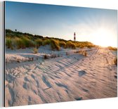 Décoration murale Métal - Aluminium - Plage - Phare - Coucher de soleil - 60x40 cm