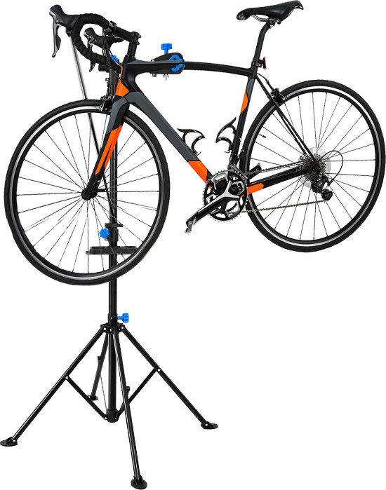 Support de vélo - Chargeable jusqu'à 30 kg - Support de montage de vélo - Support de réparation de vélo - Outils - Léger - Zwart - Rouge - Réglable et rotatif à 360°