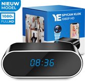 YE Mini Spy wekker - Spy Camera - Beveiligingscamera - Wifi & App - Verborgen Camera - Spy Klok - Zwart