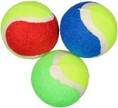 3x stuks speelgoed tennisballen voor honden 6 cm - Honden/huisdieren speeltjes