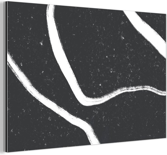 Décoration murale Métal - Peinture Aluminium Industriel - Ligne - Minimalisme - Design - 90x60 cm - Dibond - Photo sur aluminium - Décoration murale industrielle - Pour le salon/chambre