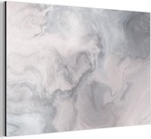 Wanddecoratie Metaal - Aluminium Schilderij Industrieel - Wolken - Abstract - Verf - 90x60 cm - Dibond - Foto op aluminium - Industriële muurdecoratie - Voor de woonkamer/slaapkamer