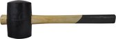 SW-Stahl 50701L rubberhamer 250 g I lichte rubberen hamer houten handvat I hamer voor meubelreparatie