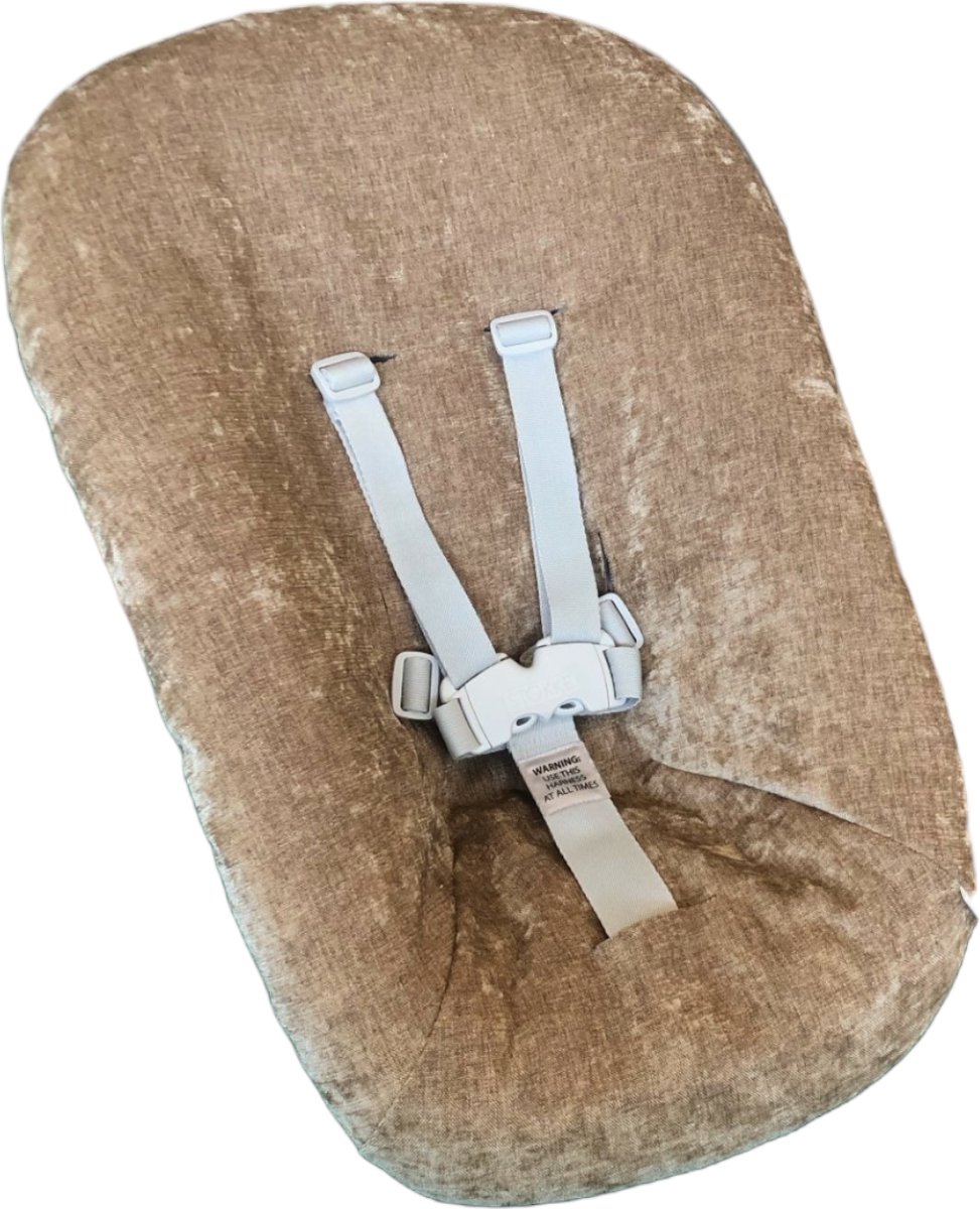 Image of #13 Newborn hoes, Zand velvet geweven melange, Stokke Tripp Trapp. Ook geschikt voor Kidsmill Up.