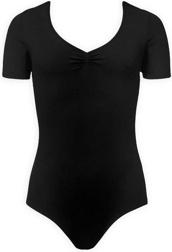janisramone Meisjes Turnpakje Korte Mouw Bodysuit Kids Stretchy Skinny