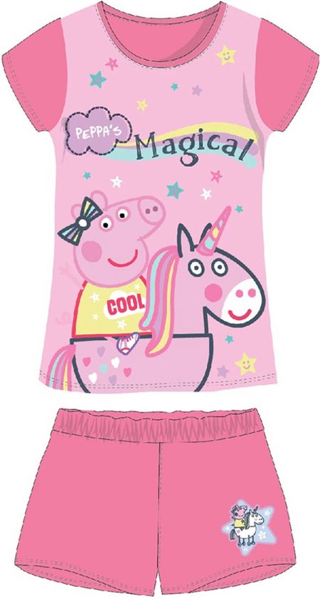 Peppa Big pyjama - roze - Peppa Pig shortama - maat 110 - 100% katoen