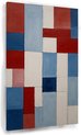 Art abstrait rouge et bleu