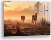 Wallfield™ - Wild Horses | Glasschilderij | Gehard glas | 60 x 90 cm | Magnetisch Ophangsysteem