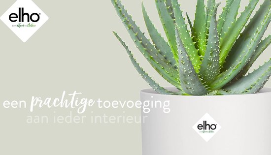 Elho B.for Soft Rond 35 - Pot De Fleurs pour Intérieur - Plastique 100% recyclé - Ø 34.5 x H 32.3 cm - Blanc