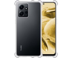 Hoesje - Geschikt voor Xiaomi Redmi Note 12 5G - Sterk & Shockproof - Siliconen Case - Back Cover - Telefoon Hoes Shock Proof - Telefoonhoesjes - Transparant
