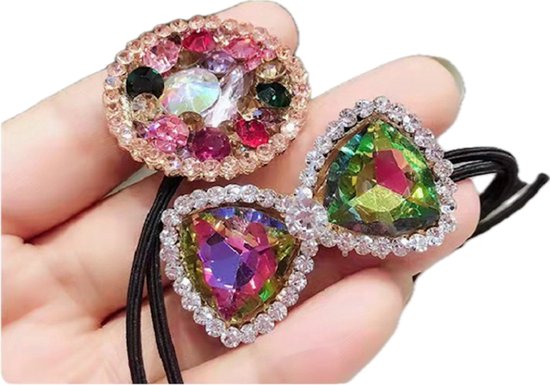 Cheveux à cheveux - Bijoux de cheveux - Épingle à cheveux - Noeud à cheveux - Pince à cheveux - Pince à cheveux - Femme - Multi - Noeud - Décoré - Strass - 3 cm - Uniek - Astuce cadeau