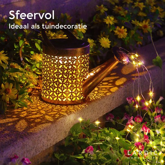 Lardic Solar Tuinlamp in Gietervorm - met grondspies en op zonneenergie