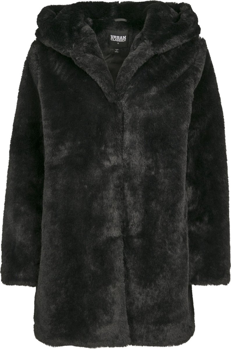 Urban Classics Hooded Teddy Kinder Jas Kids 122 Zwart