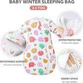 ademend 100% katoen mousseline zachte inbakerdeken | Unisex slaapzak voor babymeisjes en jongens 68-82 cm