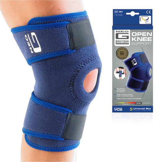 Neo G Kniebrace - Patellabrace - Voor Artritis - Verlichting van Gewrichtspijn - Kniebrace voor Volwassenen - Medisch Hulpmiddel Klasse 1 - One Size - Blauw