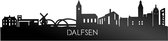 Skyline Dalfsen Zwart Glanzend - 80 cm - Woondecoratie - Wanddecoratie - Meer steden beschikbaar - Woonkamer idee - City Art - Steden kunst - Cadeau voor hem - Cadeau voor haar - Jubileum - Trouwerij - WoodWideCities
