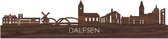 Skyline Dalfsen Notenhout - 120 cm - Woondecoratie - Wanddecoratie - Meer steden beschikbaar - Woonkamer idee - City Art - Steden kunst - Cadeau voor hem - Cadeau voor haar - Jubileum - Trouwerij - WoodWideCities