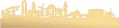 Skyline Aalsmeer Goud Metallic - 120 cm - Woondecoratie - Wanddecoratie - Meer steden beschikbaar - Woonkamer idee - City Art - Steden kunst - Cadeau voor hem - Cadeau voor haar - Jubileum - Trouwerij - WoodWideCities