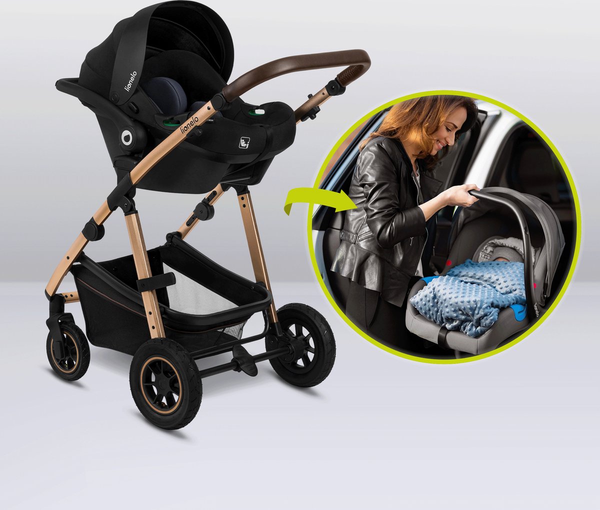 Lionelo Amber 3 in 1 Kinderwagen met (EAN: 5903771705745) - afbeelding 3