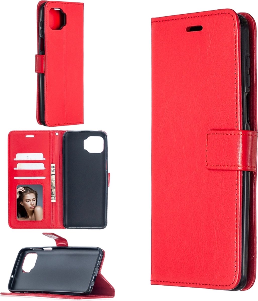 Portemonnee Book Case Hoesje Geschikt voor: Motorola Moto G 5G Plus - rood