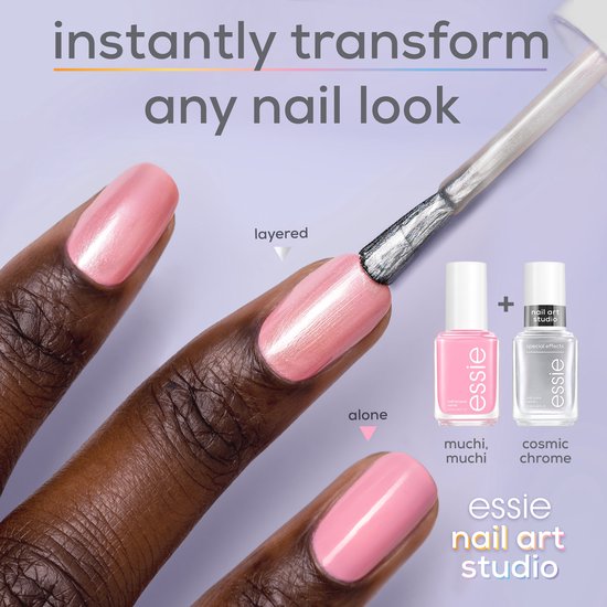 essie - nail art studio special effect - 5 cosmic chrome - zilver - speciaal effect nagellak - 13.5ml
