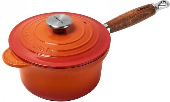 Casserole Le Creuset En Fonte Orange, Avec Couvercle – Occasion Bon état