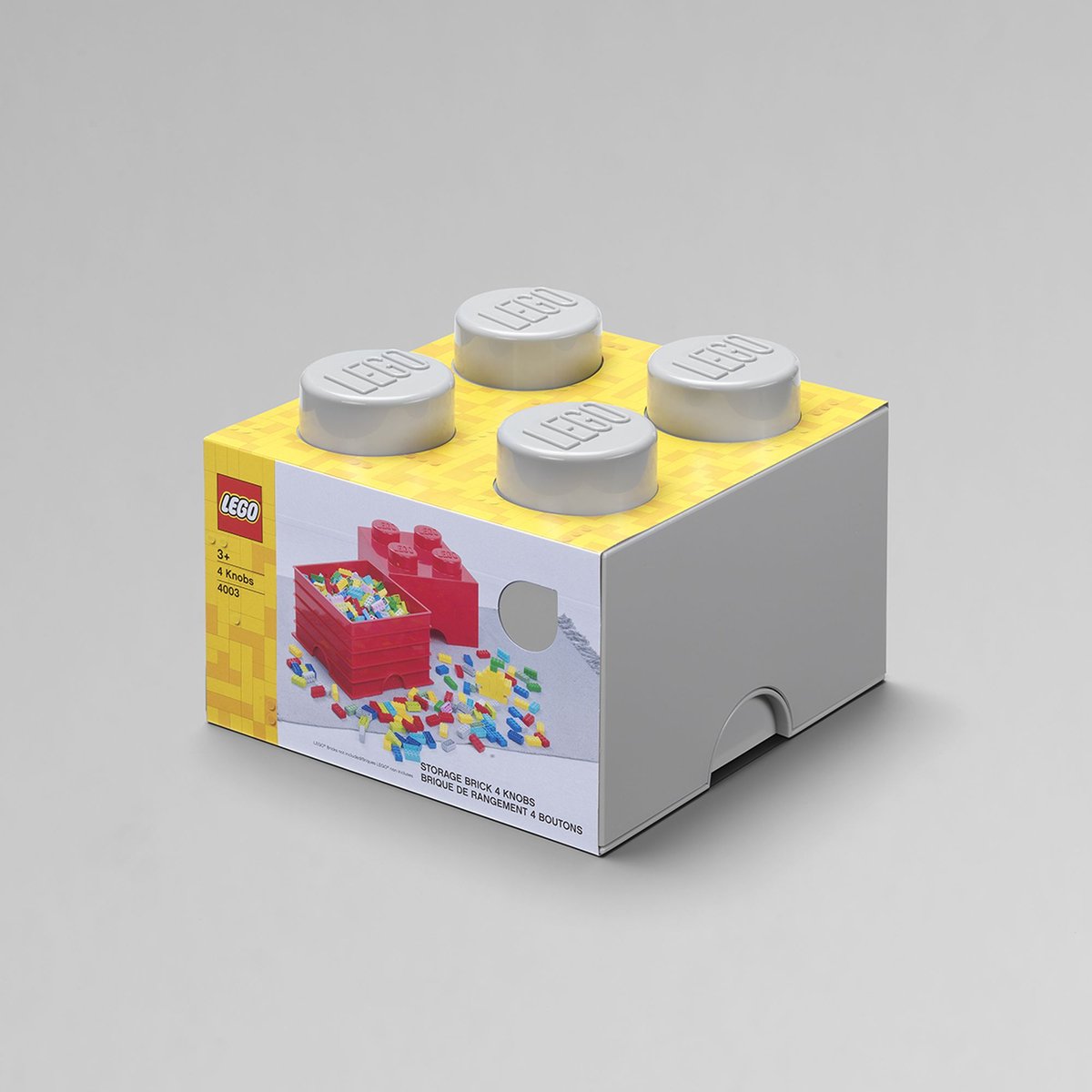 Room Copenhagen LEGO Storage Brick 4 Grijs - stapelbare opbergdoos thumbnail 5