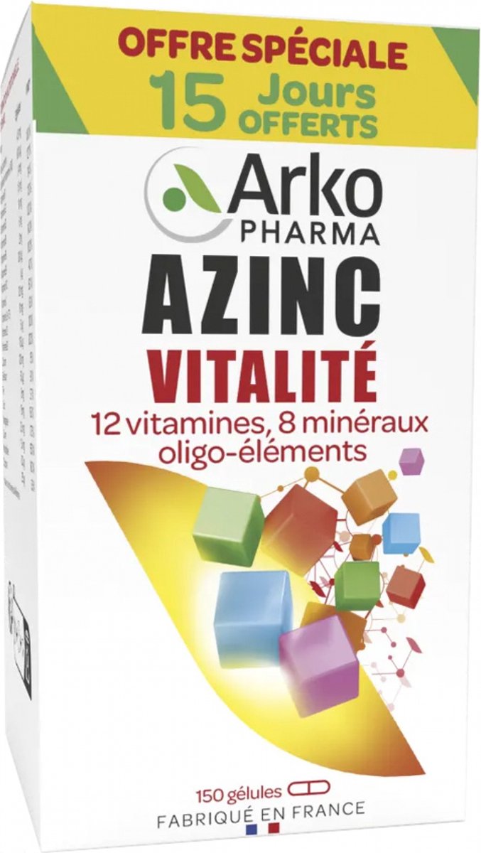 Goedkoopste Arkopharma Azinc Vitality 120 Capsules 30 Gratis Capsules