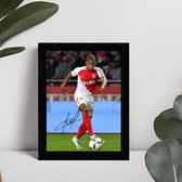 Kylian Mbappé Kunst - Gedrukte handtekening - 10 x 15 cm - In Klassiek Zwart Frame - AS Monaco - Rookie Jaar - Paris Saint Germain - Voetbal - Ingelijste Foto