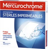 Mercurochrome Pansement Stérile Etanche 10 Pansement 10 cm x 7 cm
