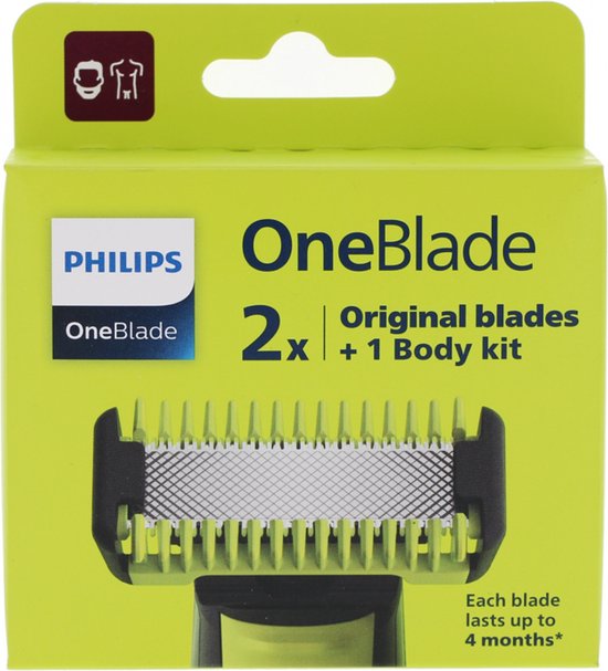 Philips OneBlade Original Blade QP620/50 - Vervangmesjes Body Kit - 2 stuks