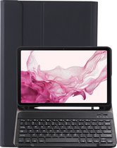 Hoesje Geschikt voor Samsung Galaxy Tab S9 Hoesje Toetsenbord Hoes - Hoes Geschikt voor Samsung Tab S9 Keyboard Case Book Cover - Zwart