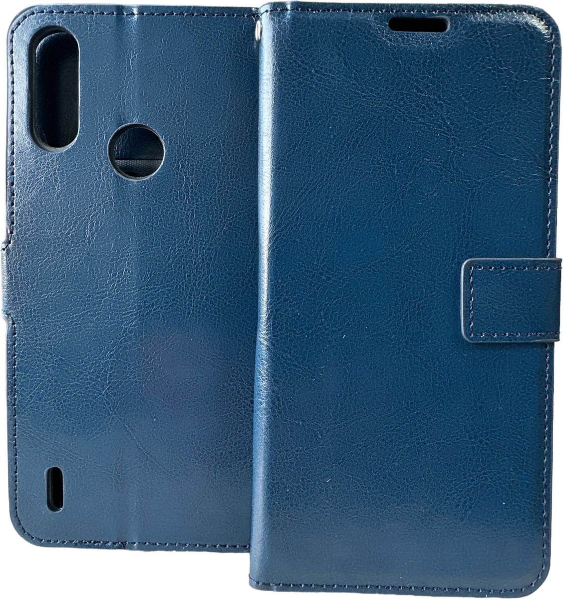 Portemonnee Book Case Hoesje Geschikt voor: Motorola Moto E7i Power - Blauw