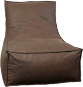 Lounge zitstoel/zitzak - kind - suedelook - dark brown