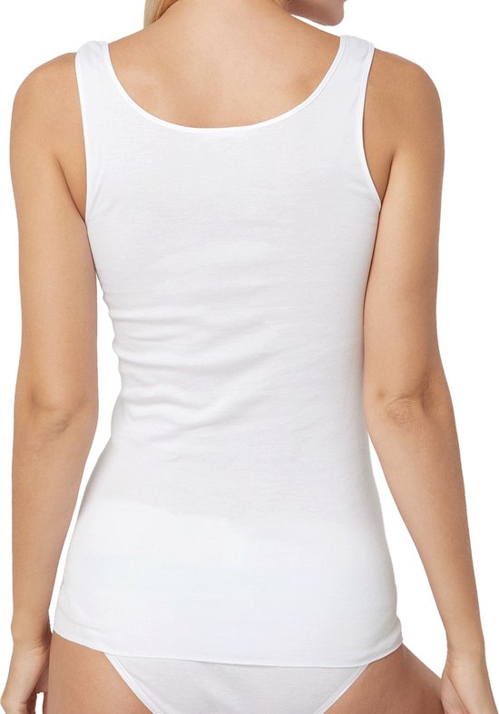 Dames Onderhemd - Bamboe Viscose - Wit - Maat S/M | Zijdezacht, Ademend en Perfecte Pasvorm
