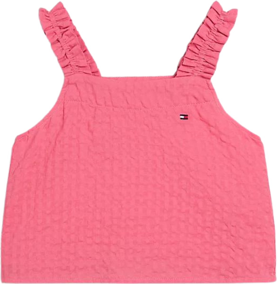 Tommy Hilfiger SEERSUCKER GINGHAM STRAP TOP Meisjes Top - Pink - Maat 14