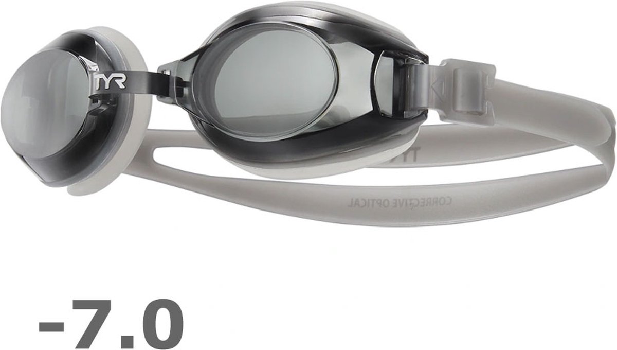 TYR Zwembril op sterkte -7.0 Smoke