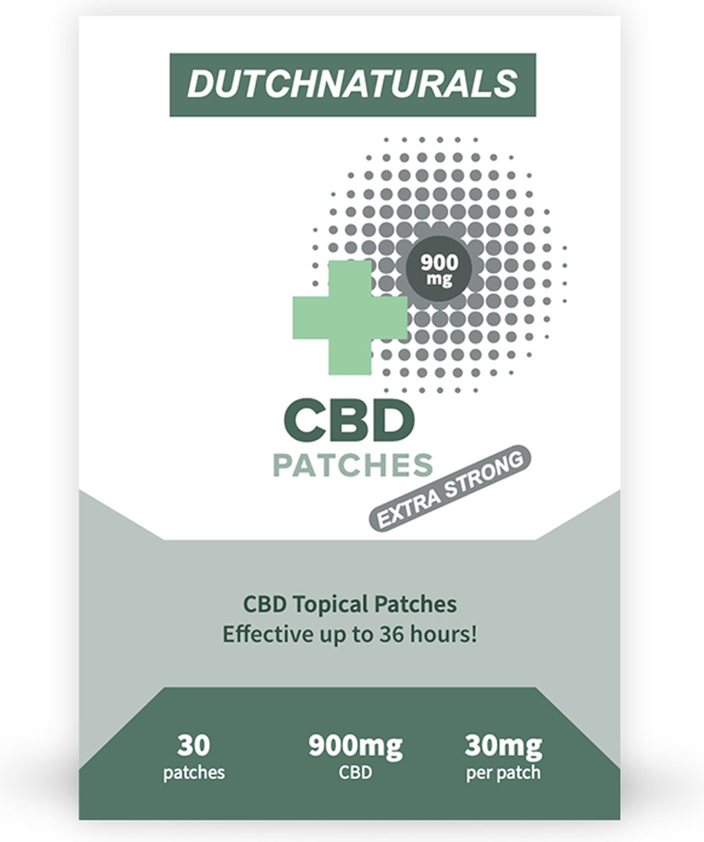 Goedkoopste CBD pleisters STRONG 30 stuks - 30mg CBD per pleister - Dutch Naturals