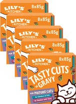 Lily's Kitchen Heerlijke Stukjes in Saus - Kattenvoer Natvoer - Kip Rund Zeevis & Zalm - 48 x 85 g